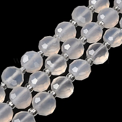 Natural White Agate Beads Strands&nbsp;G-B153-B02