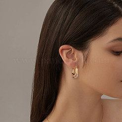2 Pairs 2 Colors Alloy Resin Hoop Earrings&nbsp;EJEW-GO0002-10