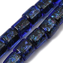 Handmade Dichroic Foil Glass Beads Strands&nbsp;DICH-U001-09F