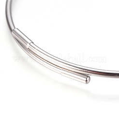 Non-Tarnish Adjustable 304 Stainless Steel Bangles Making&nbsp;MAK-I013-02-P