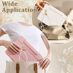 4Pcs Bowknot Alloy & Resin Imitation Pearl Pendant Decorations&nbsp;HJEW-PH02435