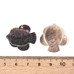 Natural Black Lip Shell Carved Pendants&nbsp;BSHE-T014-09