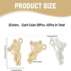 40Pcs 2 Colors Rack Plating Alloy Charms&nbsp;PALLOY-CA0002-39