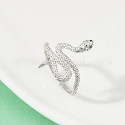 925 Sterling Silver Cuff Rings&nbsp;RJEW-D315-01P