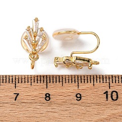 Brass Micro Pave Cubic Zirconia Ear Cuff Findings&nbsp;KK-F898-19C-G