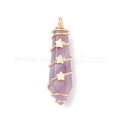 Natural Mixed Stone Pointed Pendants&nbsp;PALLOY-JF01703