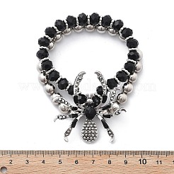 Punk Style Alloy Plastic Charm Bracelets&nbsp;BJEW-K269-01P
