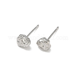 Nuggets Brass Stud Earrings&nbsp;EJEW-F403-01P