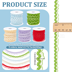 40M 5 Colors Nylon Lace Elastic Webbing&nbsp;OCOR-BC0009-14