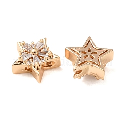 Brass Micro Pave Cubic Zirconia Beads&nbsp;CU-CBAEC99-31G-01