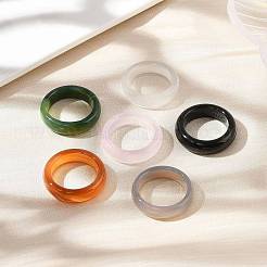 Natural Agate Rings&nbsp;RJEW-S042-04-B