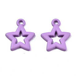 Spray Painted Alloy Pendants&nbsp;PALLOY-T075-119B-RS