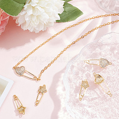 6Pcs 2 Styles Brass Micro Pave Cubic Zirconia Connector Charms&nbsp;KK-BBC0005-56