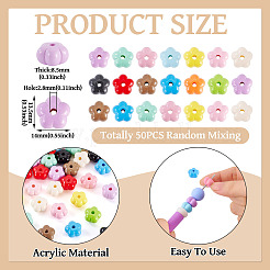 50Pcs Opaque Acrylic Bead&nbsp;OACR-TA0004-35
