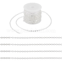 5M Brass Flat Oval Cable Chains&nbsp;CHC-TADJ0001-02S
