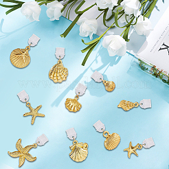 10Pcs 10 Styles Sea Animals Plastic Mobile Dustproof Plugs&nbsp;HJEW-SC00171