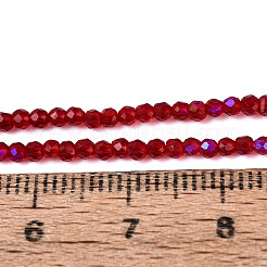 Electroplate Transparent Glass Beads Strands&nbsp;LS-EGLA-N028-01A-B01