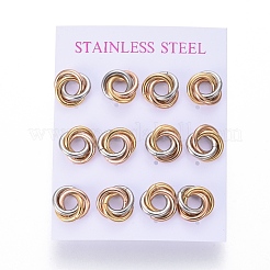 304 Stainless Steel Stud Earrings&nbsp;EJEW-L241-02C
