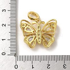 Brass Micro Pave Cubic Zirconia Pendants&nbsp;KK-K358-03B-G