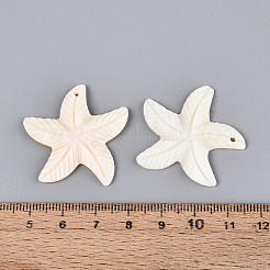 Natural Freshwater Shell Carved Pendants&nbsp;X-SHEL-N038-34