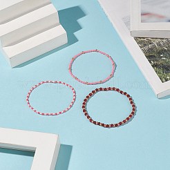 3Pcs 3 Style Natural Jade & Glass Seed Beaded Stretch Bracelets Set for Women &nbsp;BJEW-JB09171-02