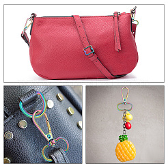 15Pcs 3 Style Rainbow Color Zinc Alloy Swivel Clasps&nbsp;FIND-GF0003-40