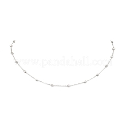 304 Stainless Steel Ball Cable Chain Necklaces&nbsp;NJEW-JN05166-02