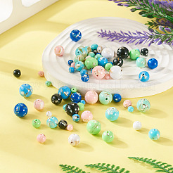160Pcs 8 Colors Assembled Synthetic Stone and Trochus Shell Beads&nbsp;G-TA0002-31D