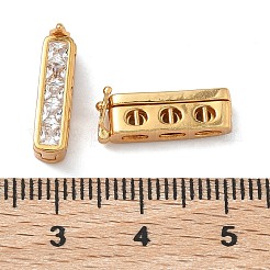 925 Sterling Silver Cubic Zirconia Twister Clasps&nbsp;STER-WH0007-28B-G