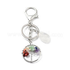 Natural & Synthetic Opalite Mixed Gemstone Keychain&nbsp;KEYC-M022-01