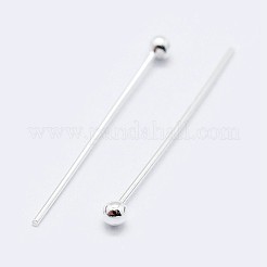 925 Sterling Silver Head Pins&nbsp;STER-F036-20S-1.5x20