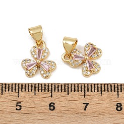 Brass Micro Pave Cubic Zirconia Charms&nbsp;KK-C132-13G