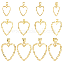 12Pcs 3 Styles Rack Plating Brass Pendants&nbsp;KK-BBC0025-61