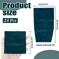 Velvet Jewelry Flap Pouches&nbsp;X-ABAG-WH0038-43D