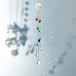 Crystal Glass Suncatcher Chakra Colors Ceiling Chandelier Ball Prism&nbsp;AJEW-GF0001-23