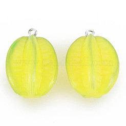 Opaque Resin Pendants&nbsp;X-RESI-S356-077