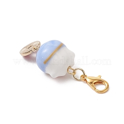 6Pcs Handmade Porcelain Pendant Decorations&nbsp;HJEW-JM04722