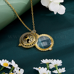 1Pc Magnifying Glass Magnetic Locket Pendant Necklaces for Women&nbsp;TOOL-FH0001-86