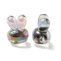 UV Plating Rainbow Iridescent Acrylic Beads&nbsp;X1-PACR-E001-05G