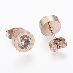 304 Stainless Steel Stud Earrings&nbsp;EJEW-H349-06RG
