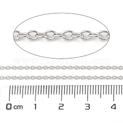 Anti-Tarnish Rhodium Plated 925 Sterling Silver Cable Chains&nbsp;LS-STER-E072-02P-04