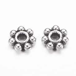 Tibetan Style Alloy Daisy Spacer Beads&nbsp;LF0991Y-AS-RS