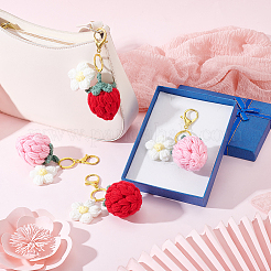 4Pcs 2 Style Handmade Cotton Keychains&nbsp;KEYC-PH01612