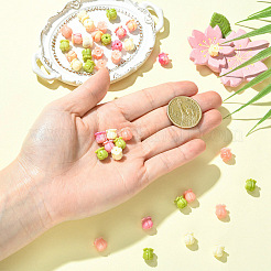 40Pcs 4 Styles Synthetic Coral Dyed Beads&nbsp;CORA-YW0001-04