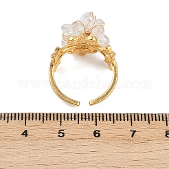 304 Stainless Steel Cuff Rings with Glass Crystal&nbsp;RJEW-V010-07G