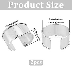 2Pcs Alloy Grooved Bangles&nbsp;FIND-BBC0005-34A