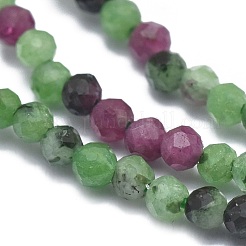 Natural Ruby in Zoisite Beads Strands&nbsp;G-G792-40