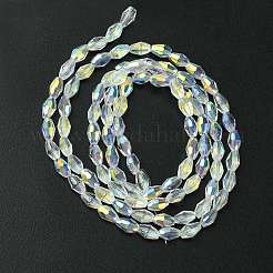 Transparent Electroplate Glass Beads Strands&nbsp;GLAA-K064-04A-AB03