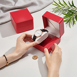2Pcs Imitation Leather Single Watch Boxes&nbsp;CON-UN0001-19B
