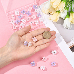 30Pcs 3 Colors Zinc Alloy Resin Hair Fastener&nbsp;OHAR-SC0001-16B